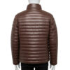 MEN PUFFER LEATHER DOWN JACKET