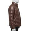 MEN PUFFER LEATHER DOWN JACKET