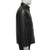 MEN PUFFER QUILTED LEATHER JACKET