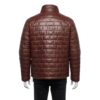 MEN RUGGED PUFFER LEATHER JACKET