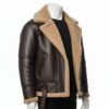 BROWN FUR LEATHER JACKET
