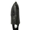 A luxury black double breasted genuine leather coat for men by Custom Jackets USA.