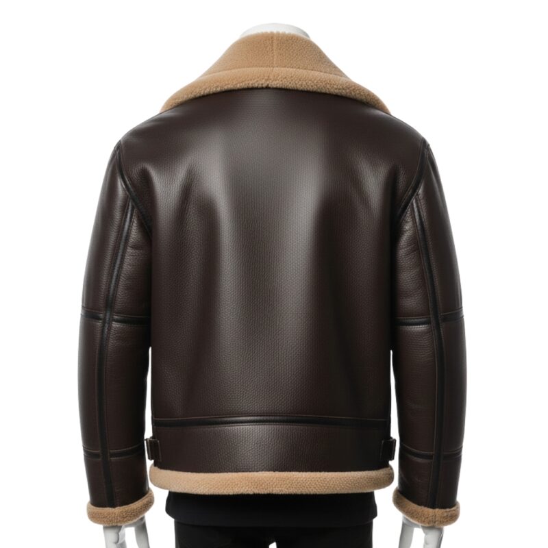 BROWN FUR LEATHER JACKET