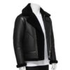 BLACK FUR LEATHER JACKET