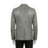 A luxury slate grey smooth genuine leather blazer for men by Custom Jackets USA.
