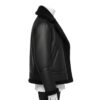 BLACK FUR LEATHER JACKET