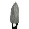 A luxury slate grey smooth genuine leather blazer for men by Custom Jackets USA.