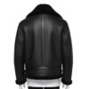 BLACK FUR LEATHER JACKET