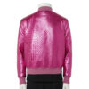 INTERLACING WOVEN LEATHER BOMBER JACKET