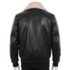 BLACK AVIATOR LEATHER JACKET