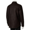 INTERLACING WOVEN LEATHER SHIRT CHOCOLATE BROWN