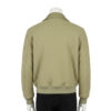 INTERLACING LEATHER BOMBER JACKET OLIVE GREEN