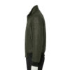 INTERLACING LEATHER BOMBER JACKET DARK GREEN
