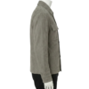 A premium handcrafted greyish brown suede leather jacket for men featuring a Mens Suede Leather Jacket design.