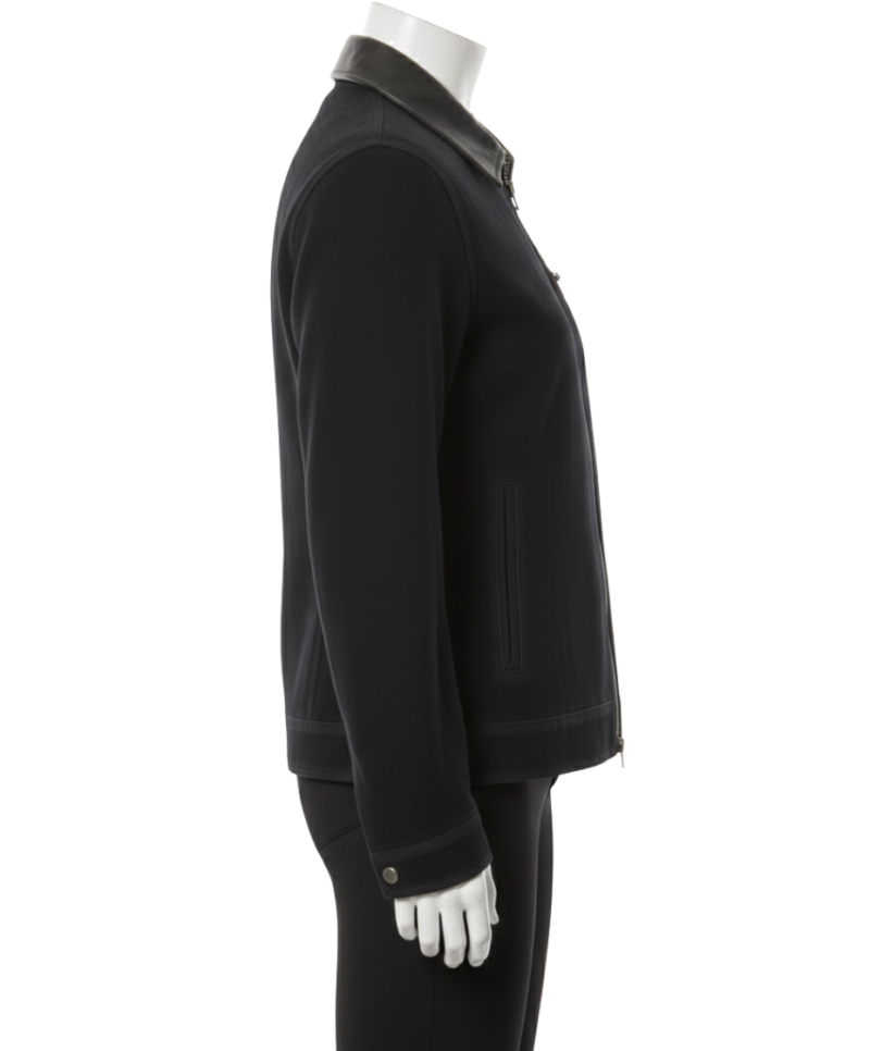 A premium black suede jacket women luxury edition with handmade black suede jacket womens craftsmanship and button closure.