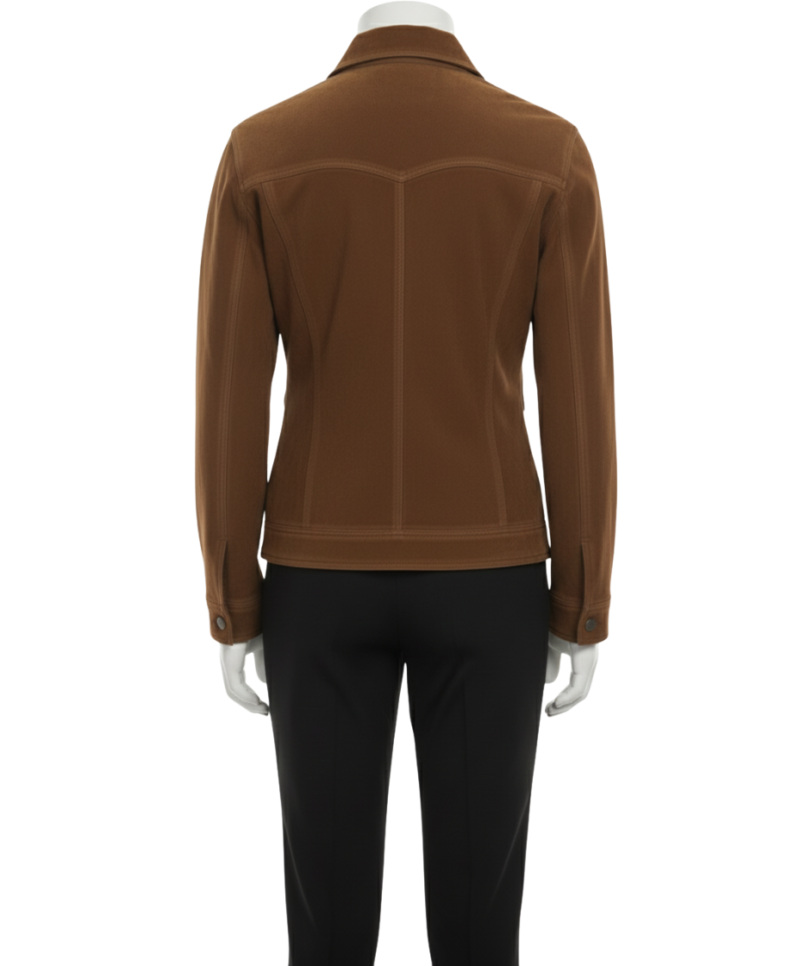 A premium dark brown suede leather jacket women edition featuring a luxury tailored fit and handmade brown suede leather jacket womens craftsmanship.