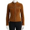 A premium dark brown suede leather jacket women edition featuring a luxury tailored fit and handmade brown suede leather jacket womens craftsmanship.