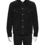 A charcoal handcrafted mens jacket suede showcasing the high-quality suede bomber jackets for men texture.