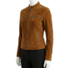 A premium dark brown suede leather jacket women edition featuring a luxury tailored fit and handmade brown suede leather jacket womens craftsmanship.