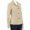 A premium ashy beige suede leather jacket women edition featuring a luxury tailored fit and handmade real suede jacket womens craftsmanship.