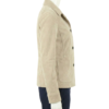 A premium ashy beige suede leather jacket women edition featuring a luxury tailored fit and handmade real suede jacket womens craftsmanship.
