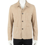 A premium handcrafted mens suede jacket showcasing the high-quality suede jackets for men texture.
