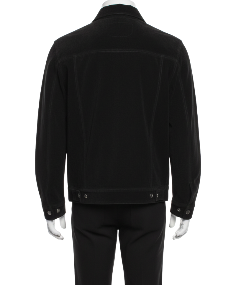 A charcoal handcrafted mens jacket suede showcasing the high-quality suede bomber jackets for men texture.