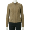 A premium medium brown suede jacket women featuring a luxury tailored fit and handmade jacket suede women's craftsmanship.
