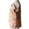 A high-end leather vest women featuring a detailed women's leather vest woven texture.