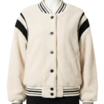 A luxury dutch white wool design featuring the varsity jacket for men style.