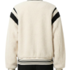 A luxury dutch white wool design featuring the varsity jacket for men style.