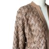 A high-end brown leather jacket women featuring a detailed leather jacket brown colour woven texture.