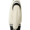 A luxury dutch white wool design featuring the varsity jacket for men style.